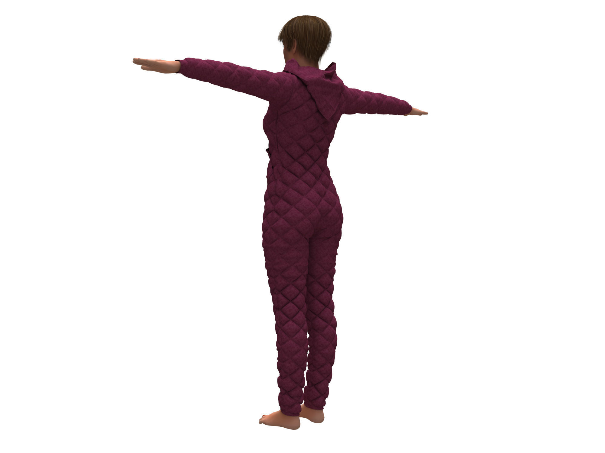 womens overalls 3D model_5