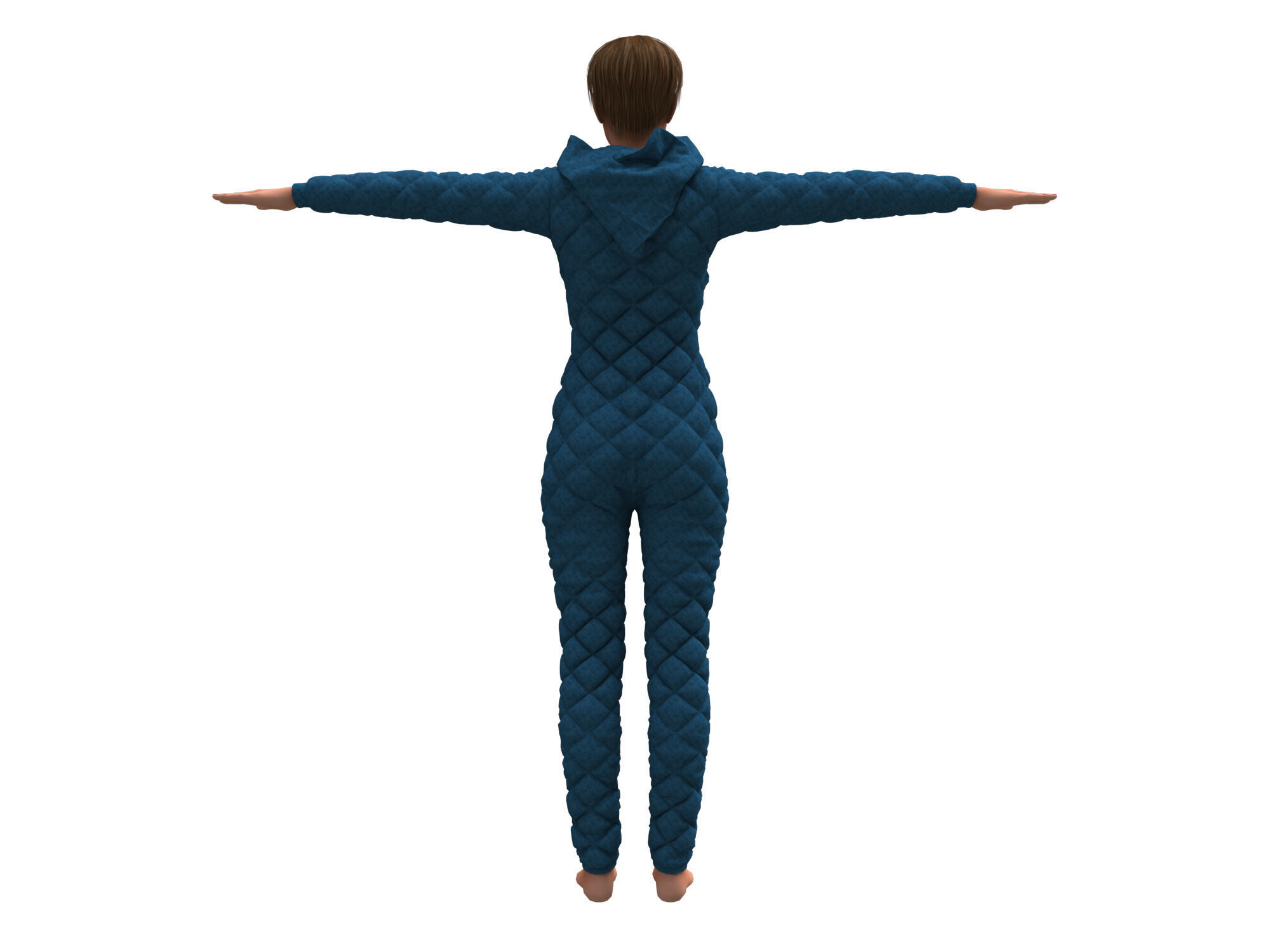 womens overalls 3D model_8