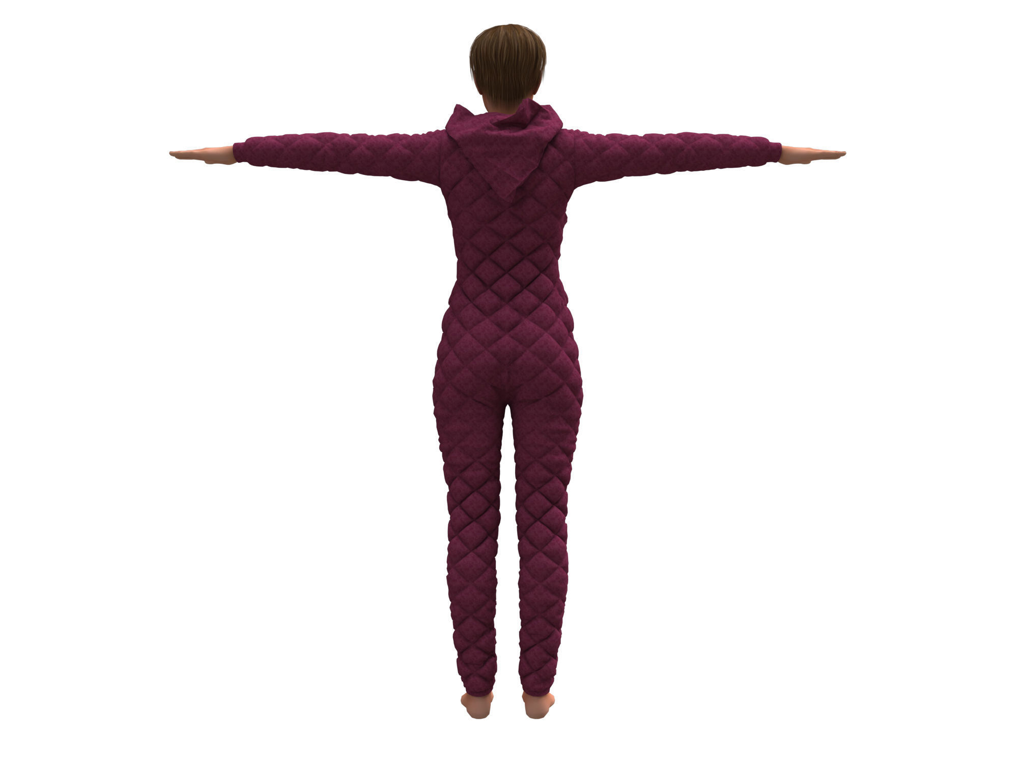 womens overalls 3D model_7