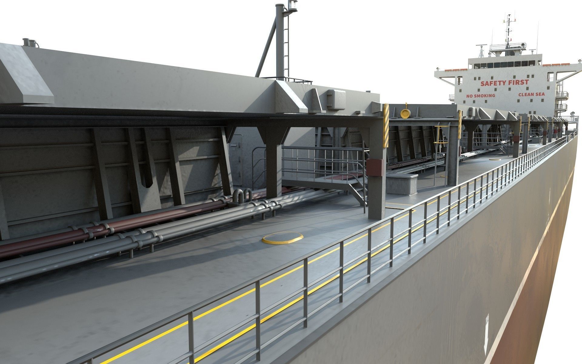 Bulk carrier grey  3D model_1