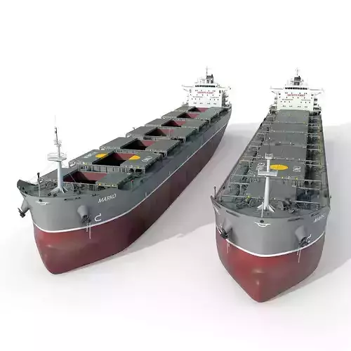 Bulk carrier grey  3D model