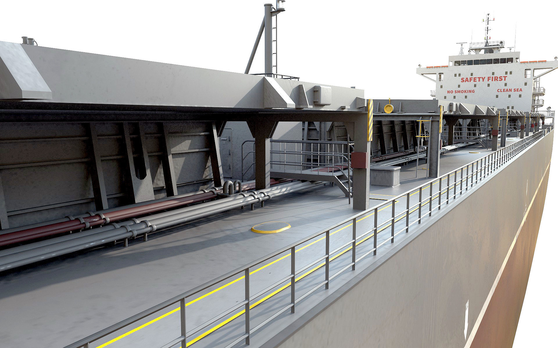 Bulk carrier grey  3D model_15