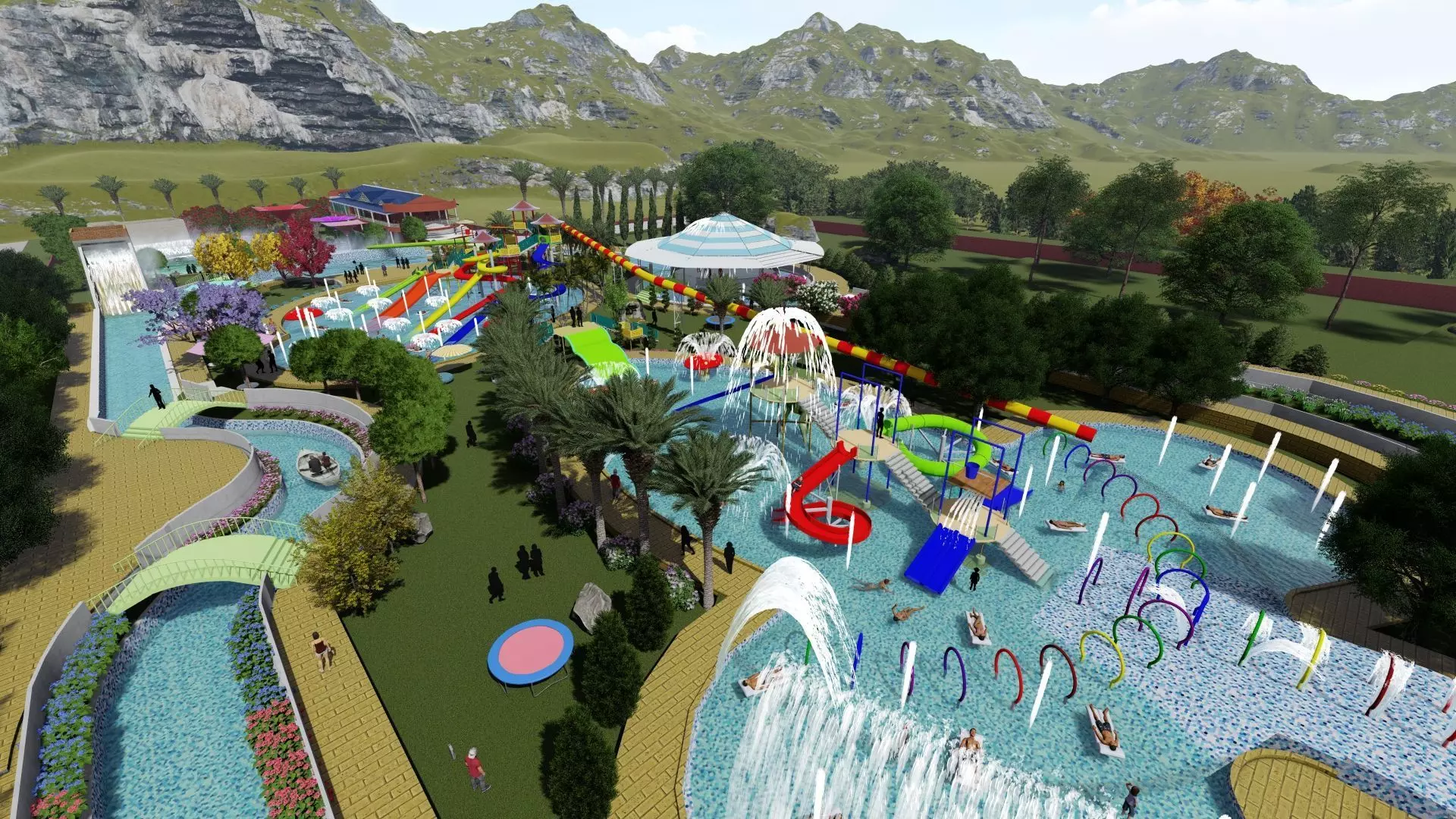 Water Park 3D model_0