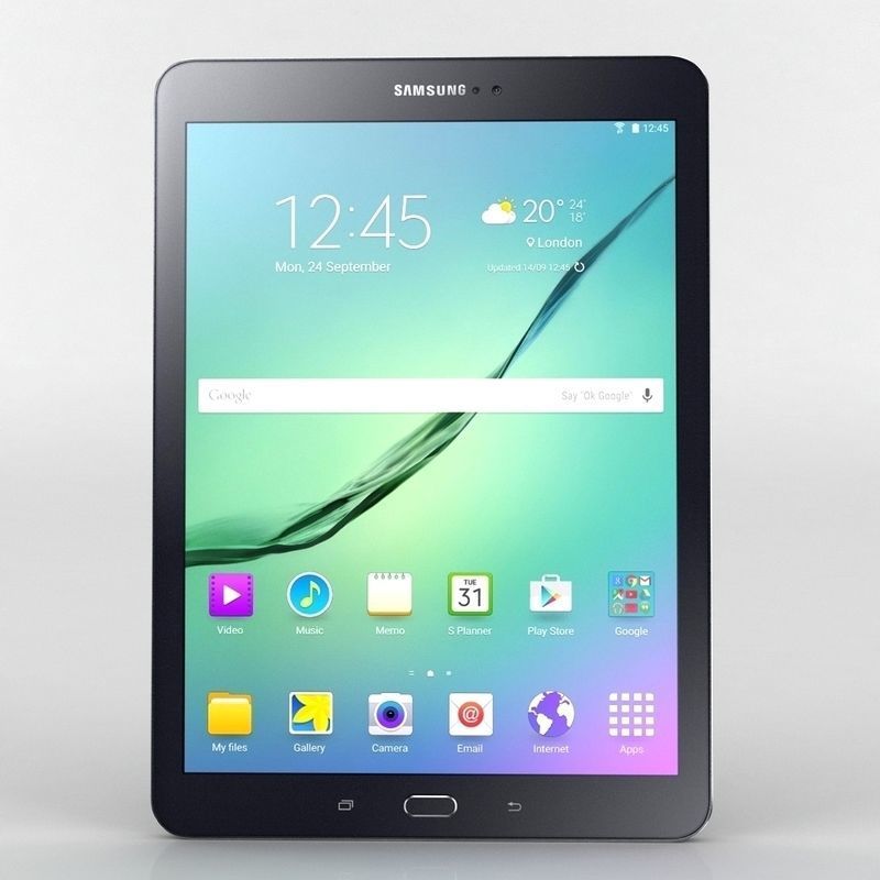 samsung galaxy tab s2 9 7 white black 3D model_5