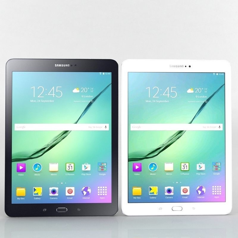 samsung galaxy tab s2 9 7 white black 3D model_2