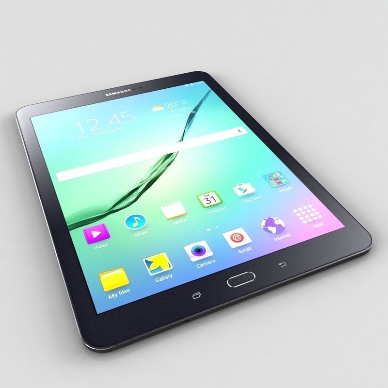 samsung galaxy tab s2 9 7 white black 3D model_7