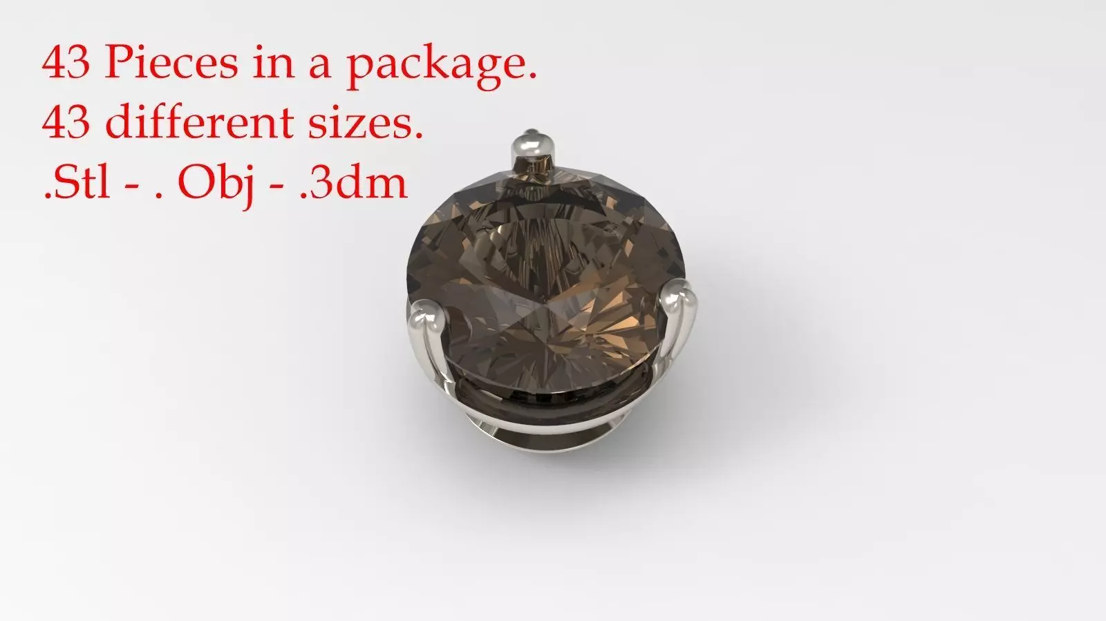 Jewelry Prong Head Set Package 054 3D print model_0