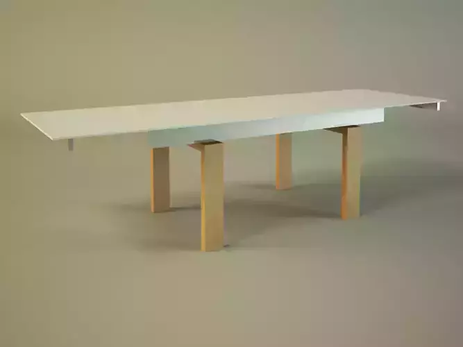 Table with wooden legs