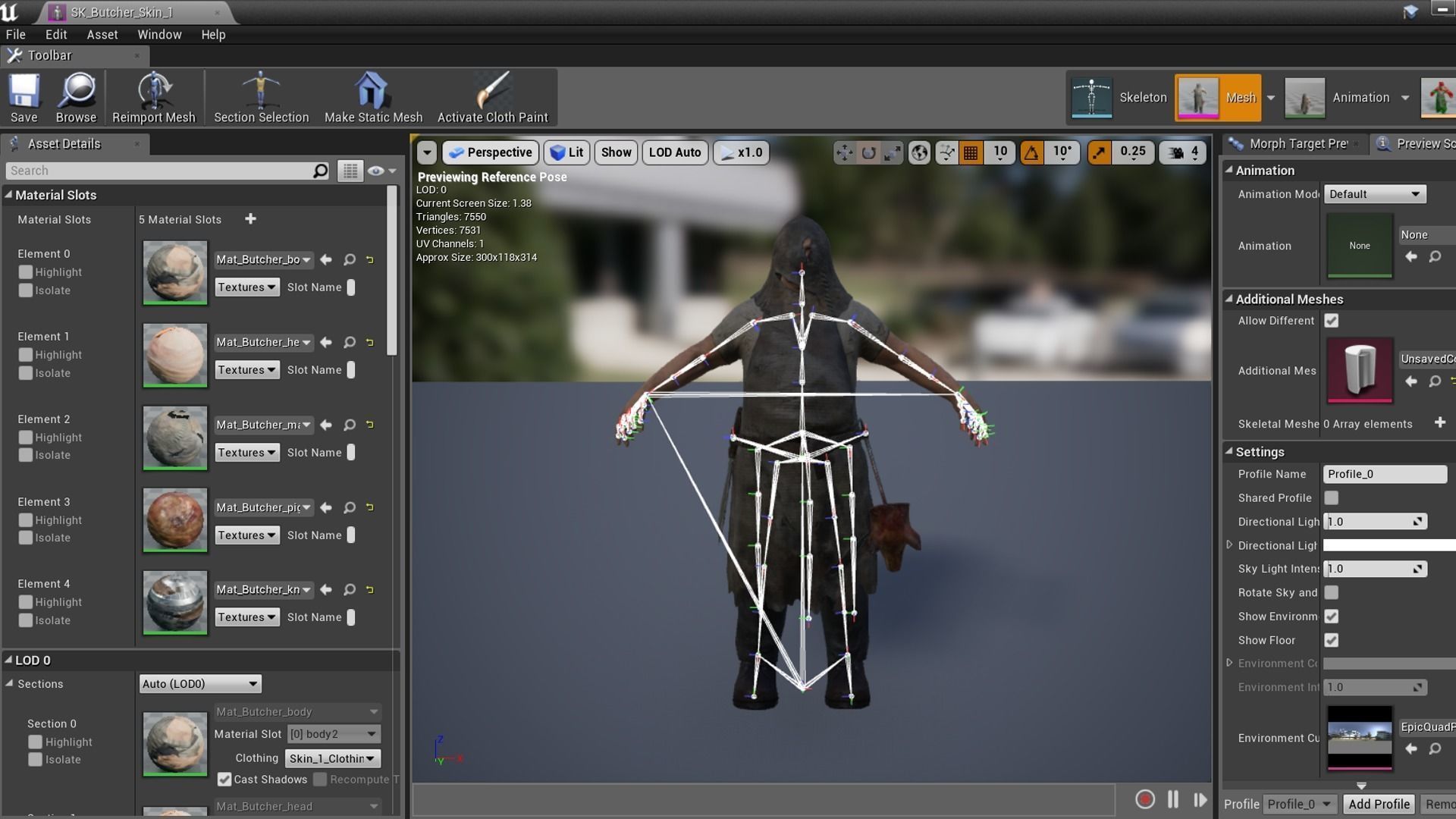Butcher Low-poly 3D model_23