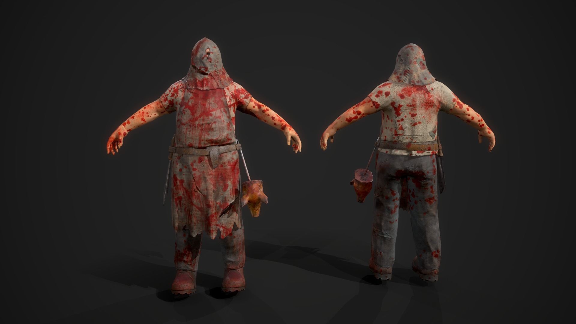 Butcher Low-poly 3D model_15