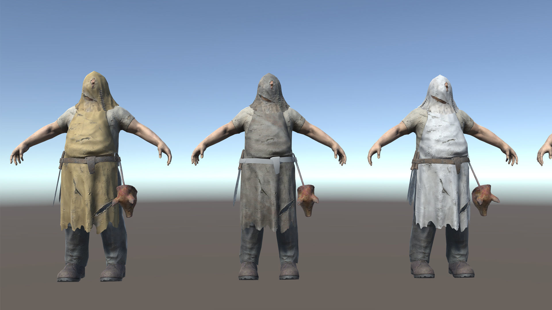 Butcher Low-poly 3D model_25