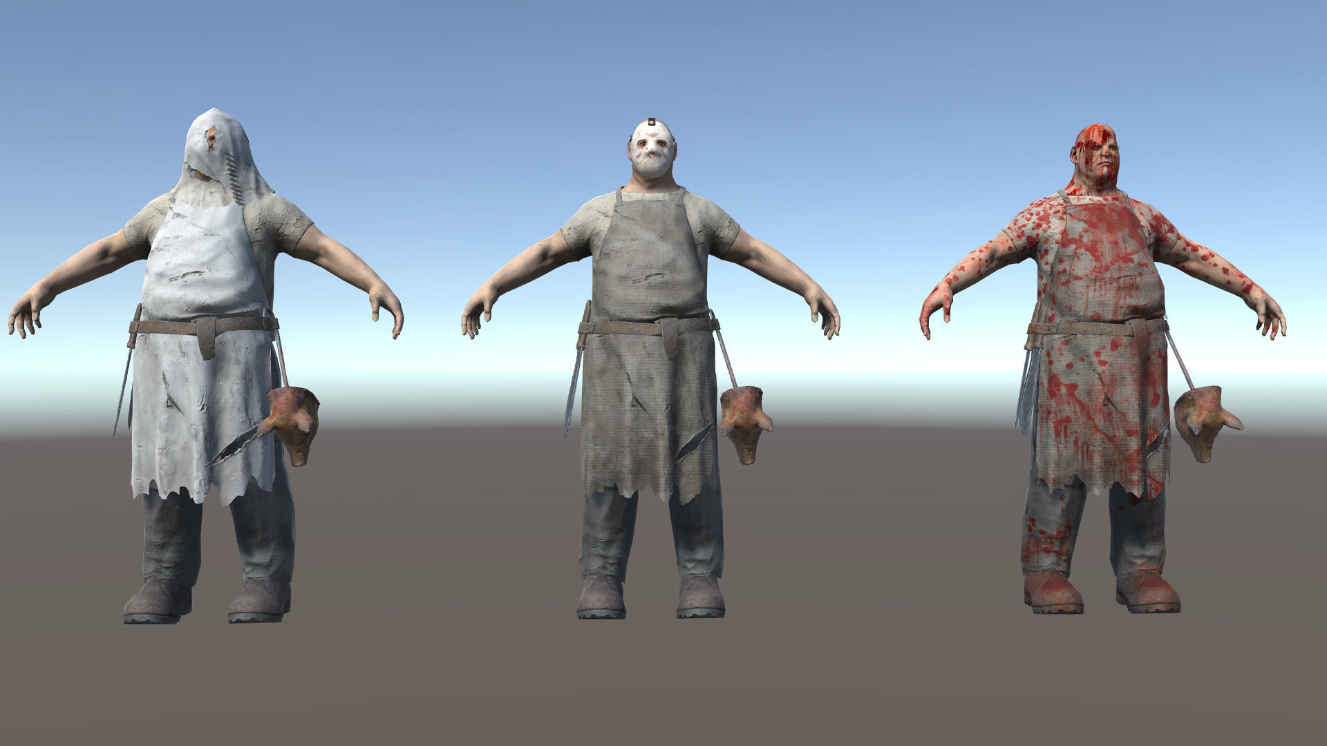 Butcher Low-poly 3D model_26