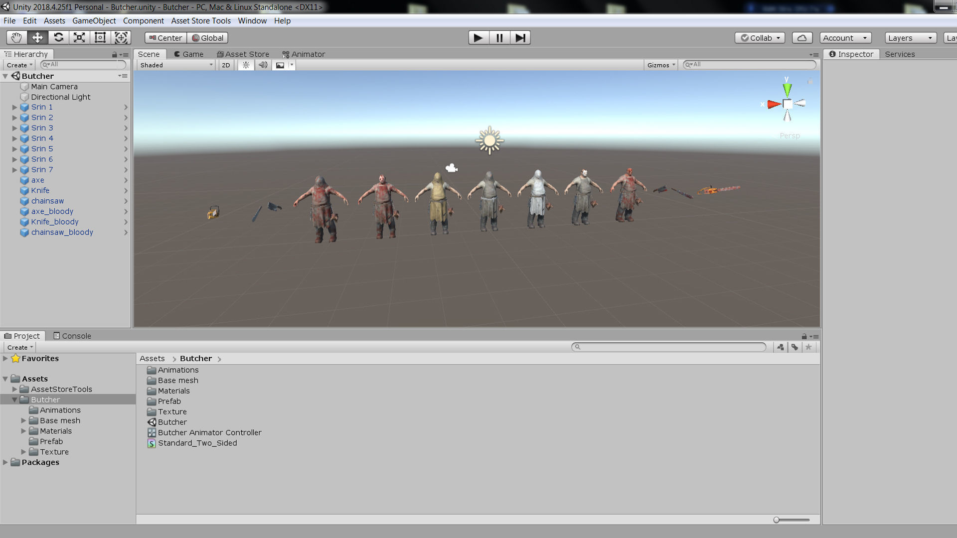 Butcher Low-poly 3D model_28