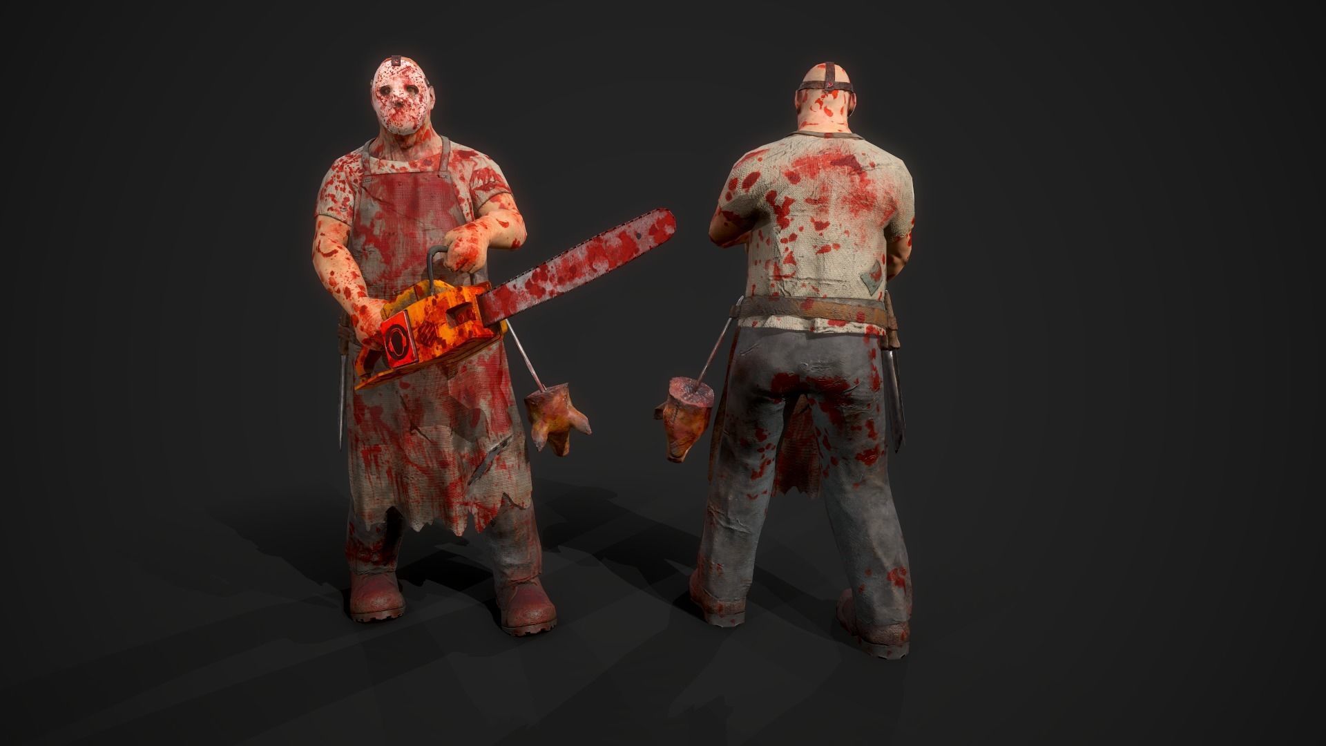 Butcher Low-poly 3D model_6