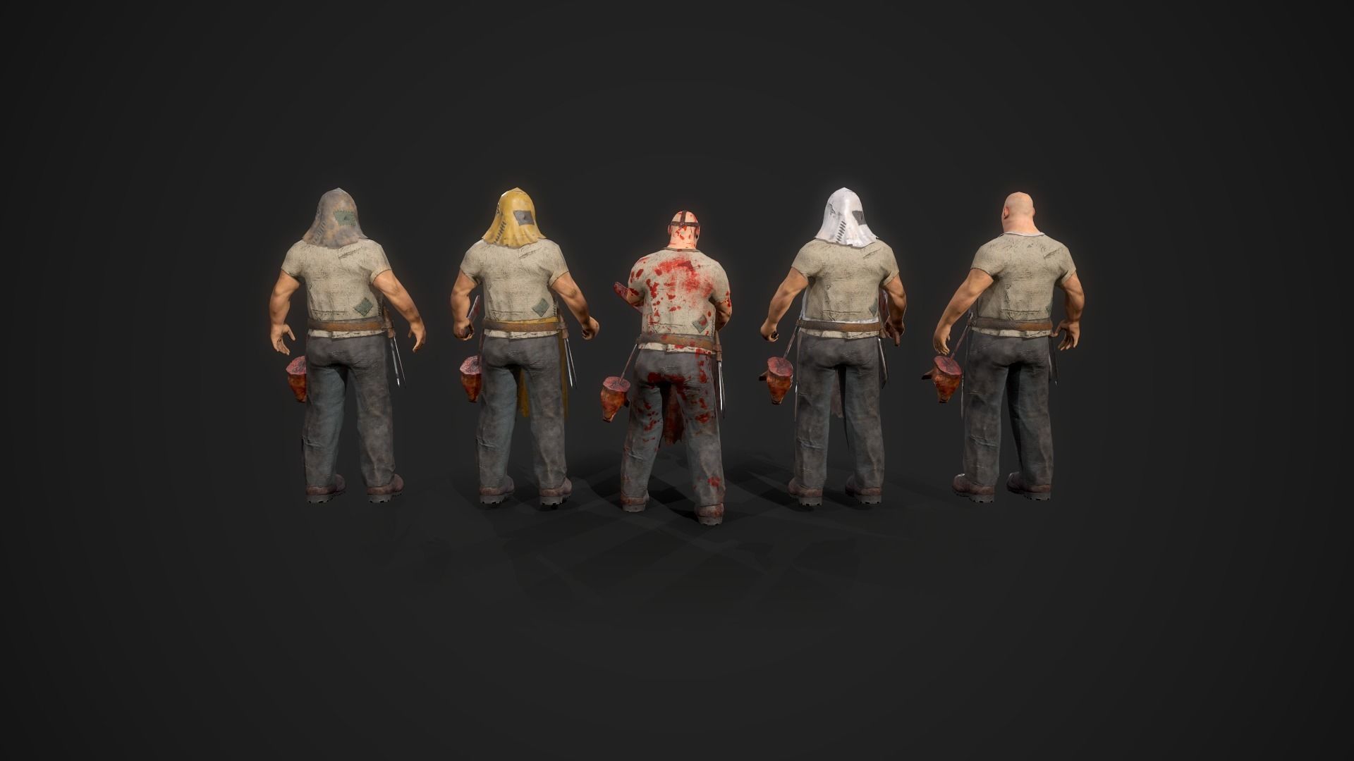 Butcher Low-poly 3D model_4