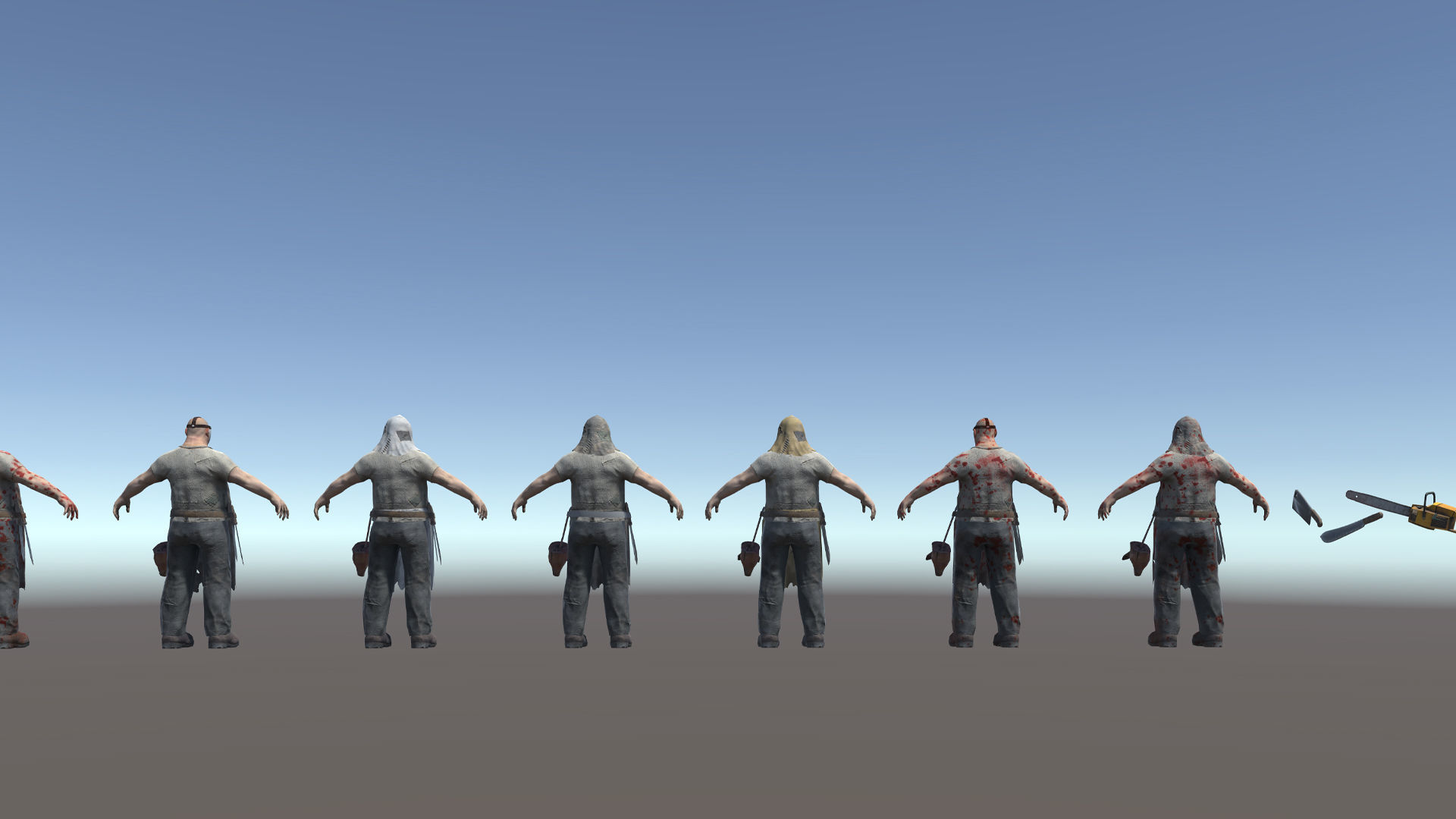 Butcher Low-poly 3D model_31