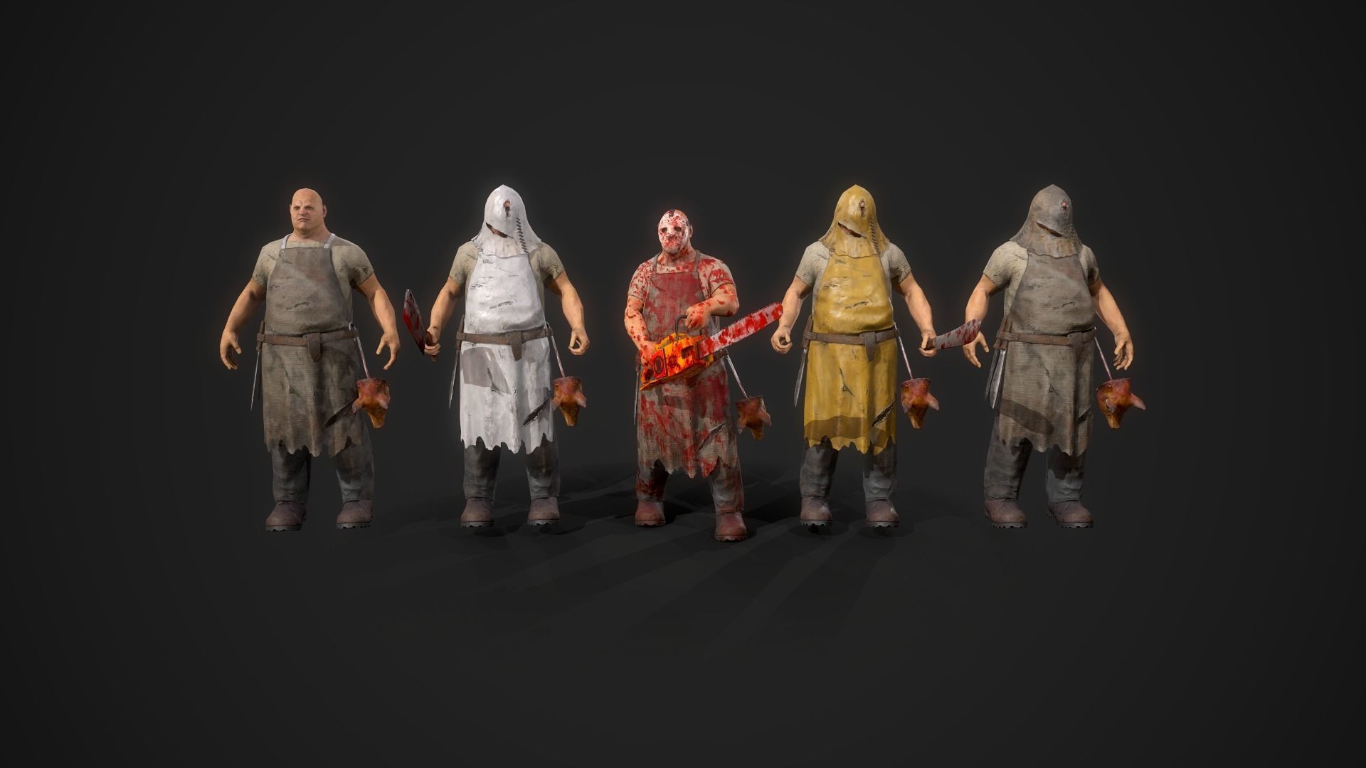 Butcher Low-poly 3D model_3