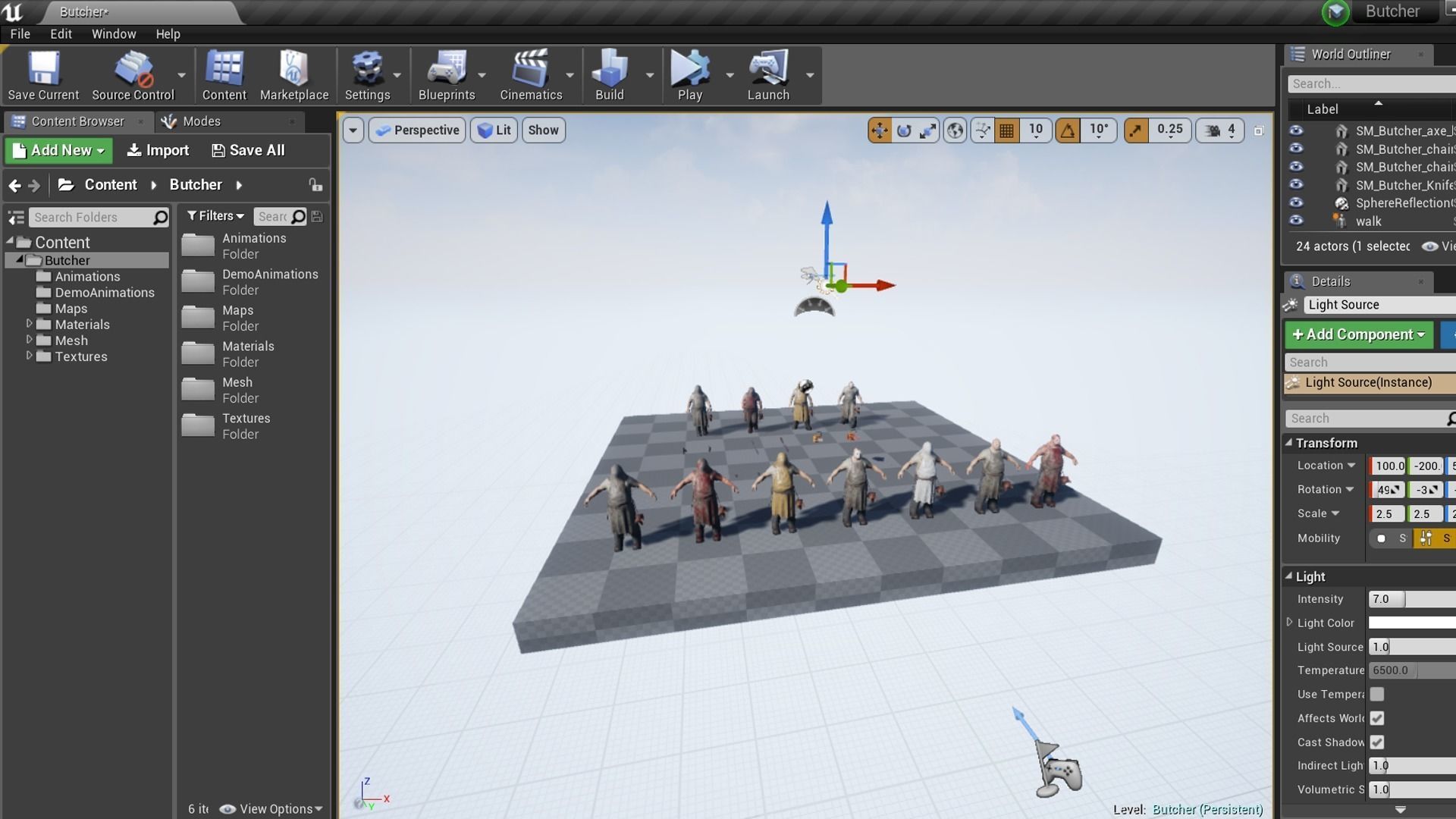 Butcher Low-poly 3D model_24