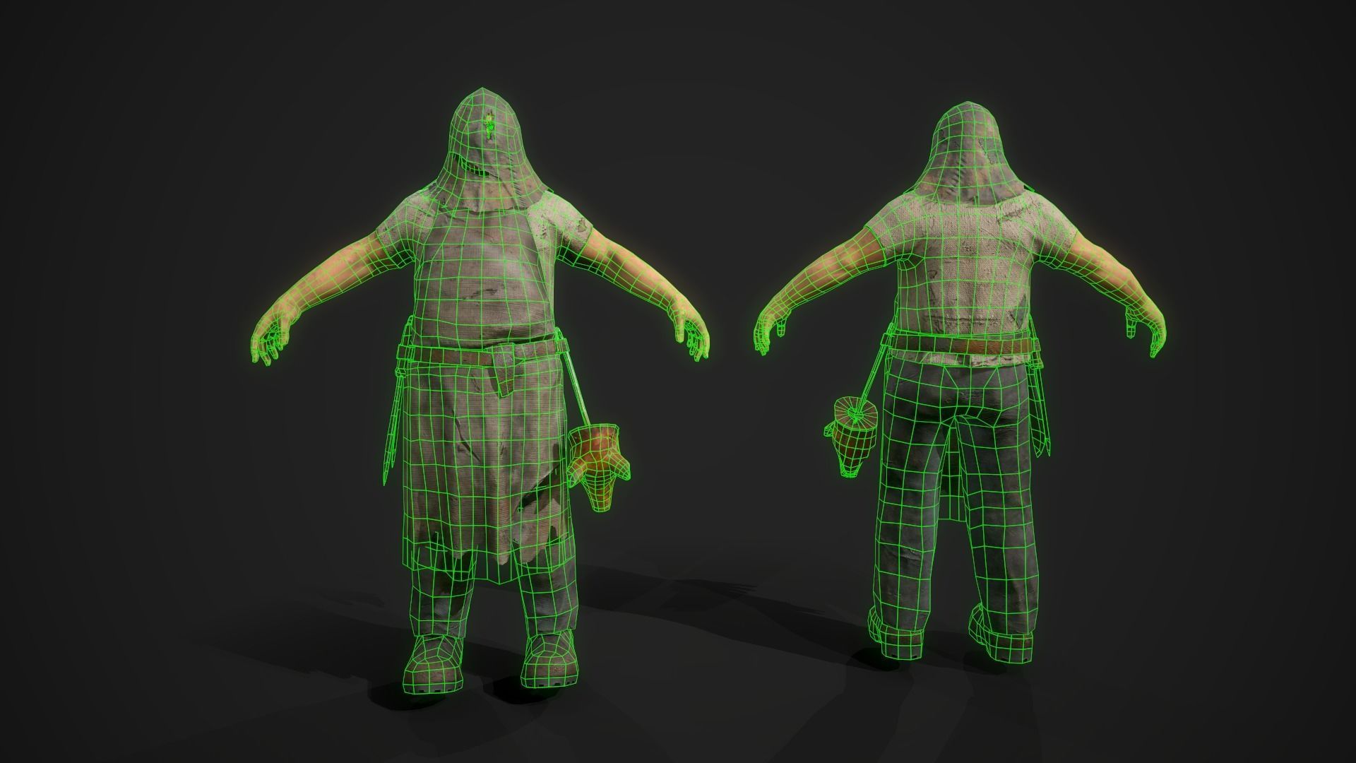 Butcher Low-poly 3D model_17
