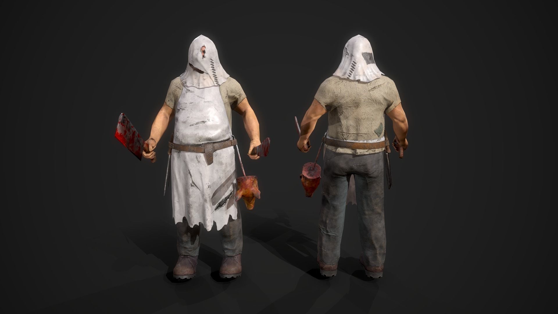 Butcher Low-poly 3D model_8