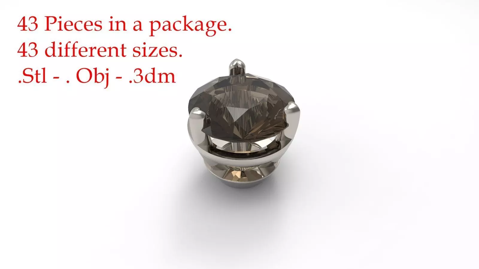 Jewelry Prong Head Set Package 057 3D print model_0