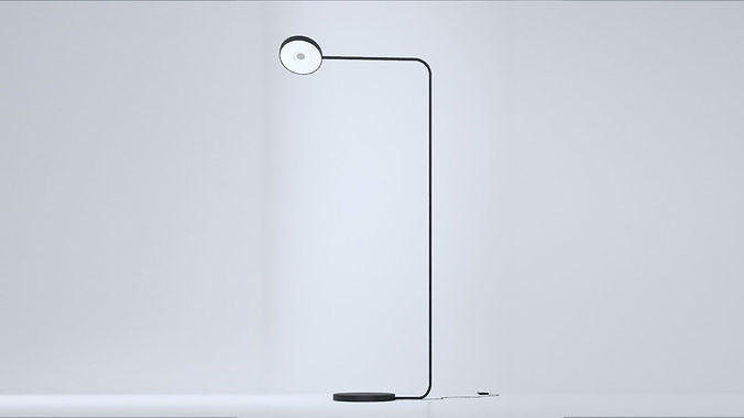 YPPERLIG LED floor lamp dark gray Low-poly 3D model