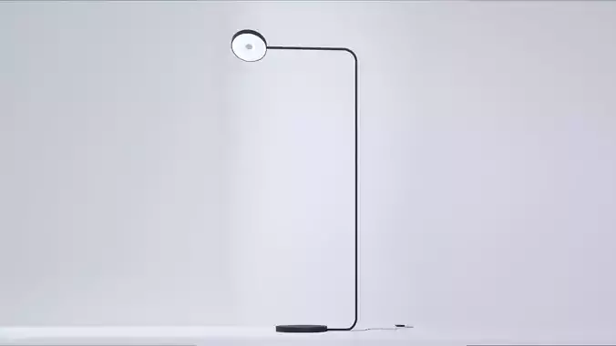 YPPERLIG LED floor lamp dark gray