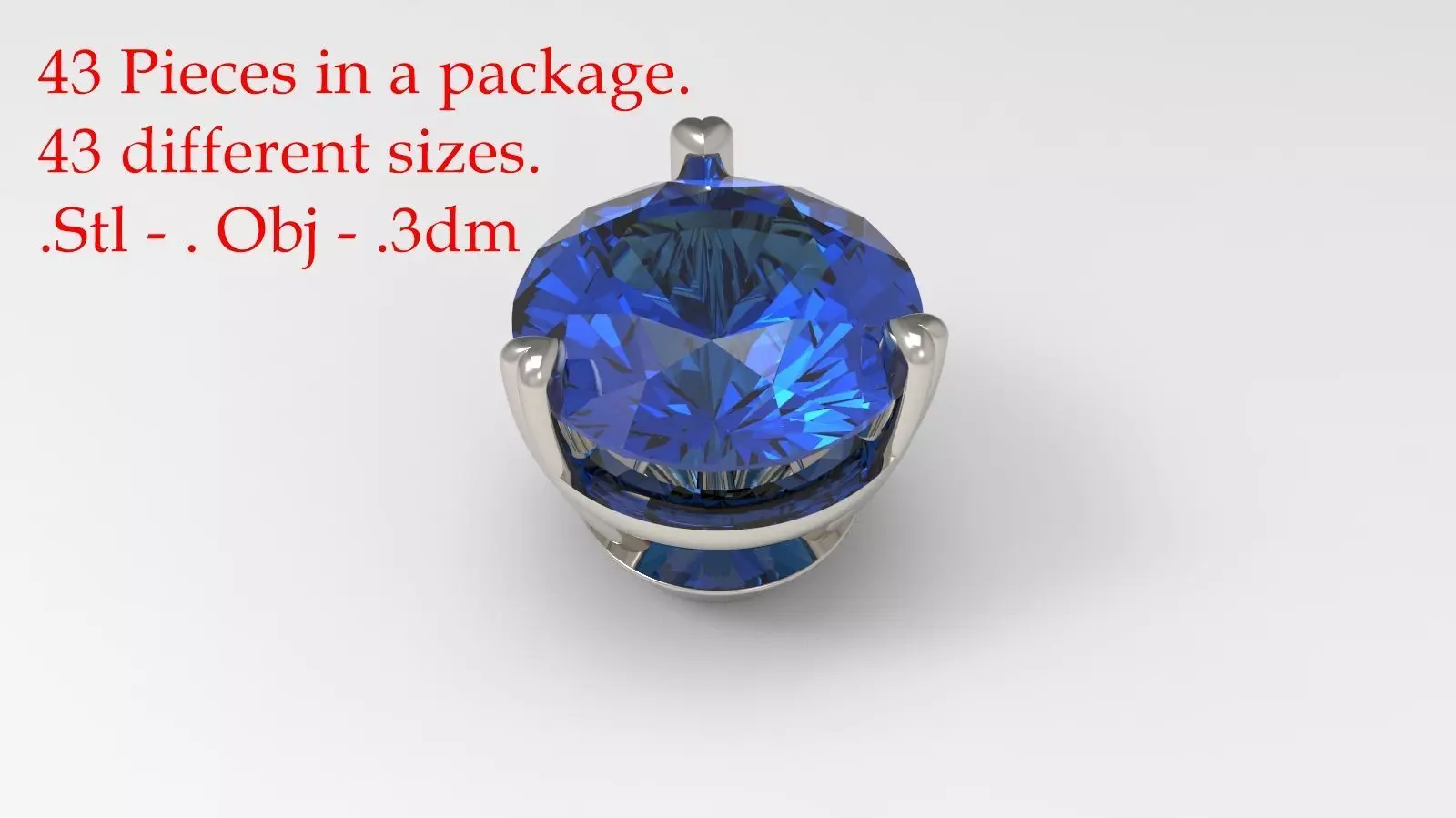 Jewelry Prong Head Set Package 060 3D print model_0