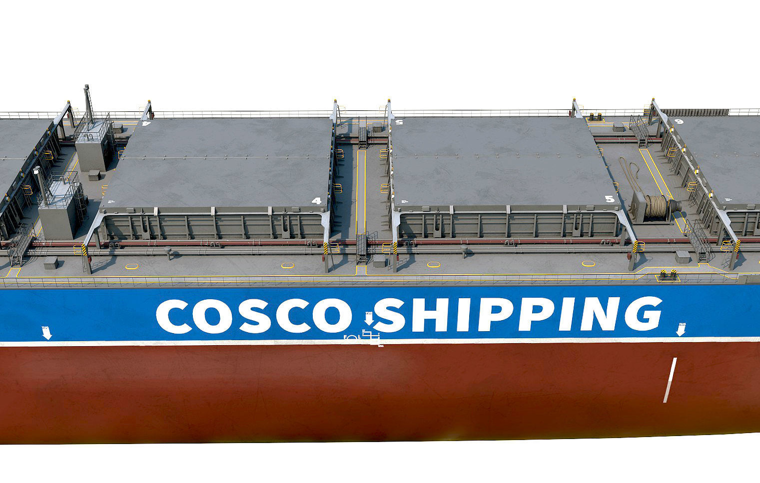 Bulk carrier  with holds and reservoirs 3D model_7