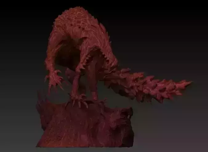 Monster hunter Odogaron statue