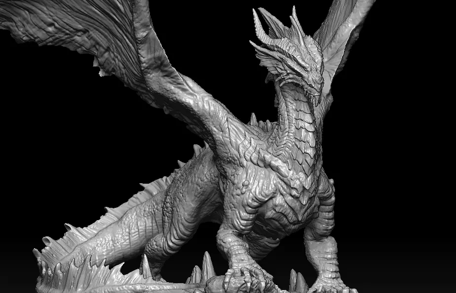 Elder Red Dragon  3D model_0