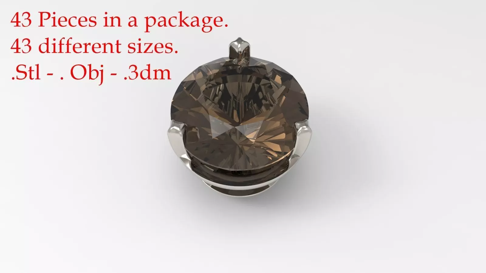 Jewelry Prong Head Set Package 063 3D print model_0