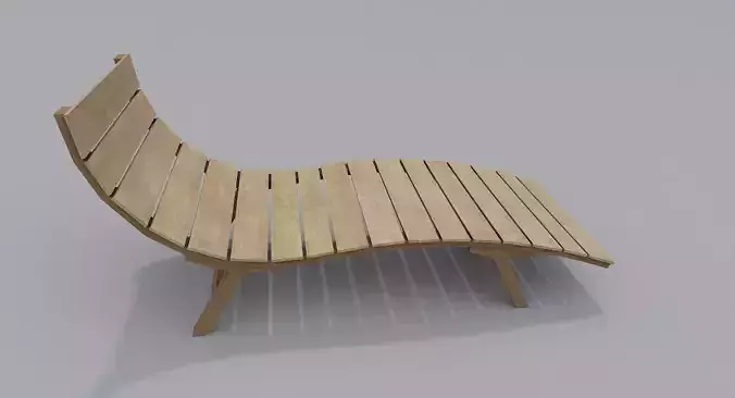 Wooden Sunbed PBR 