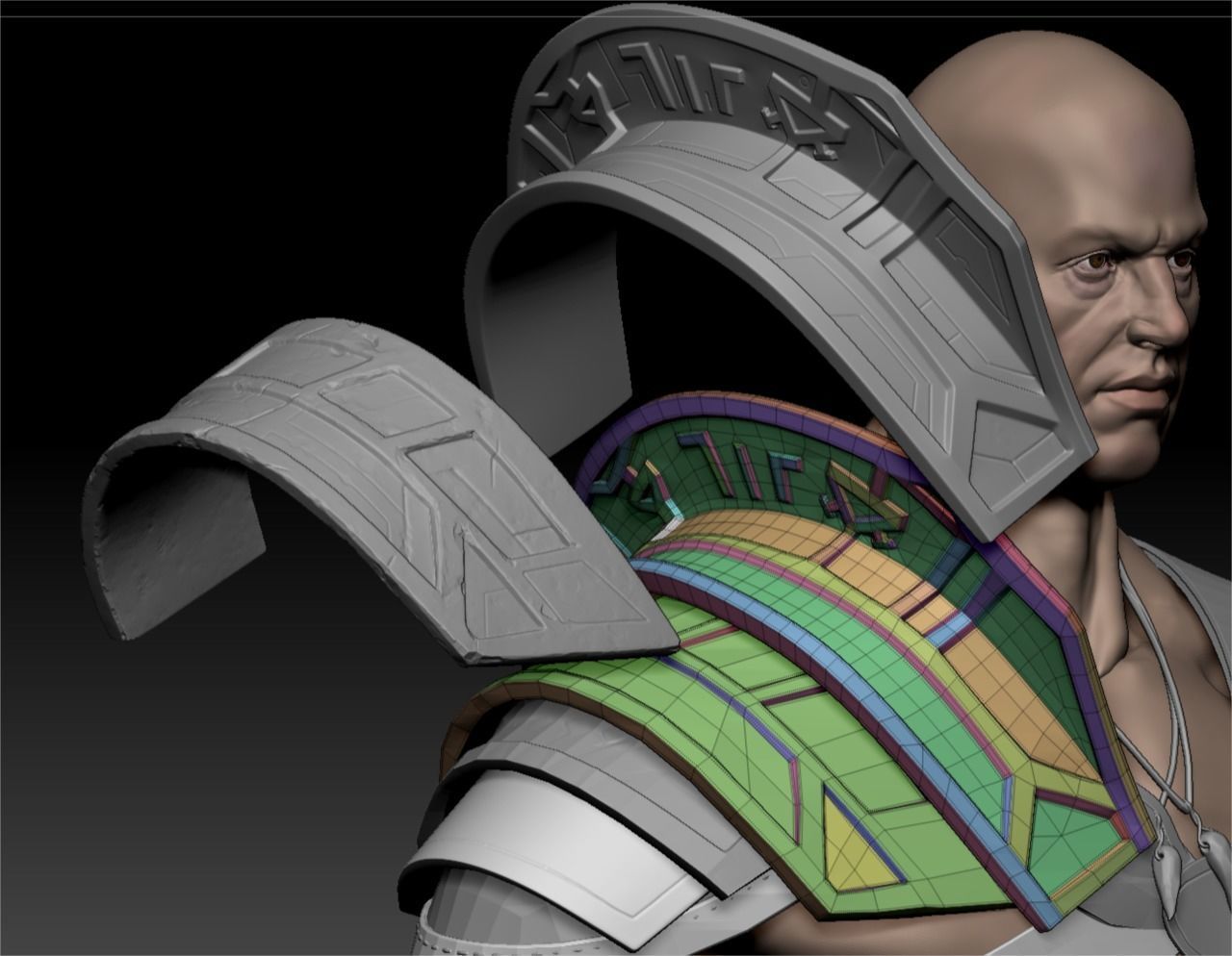 Exotic Warrior Mercenary  Low-poly 3D model_18