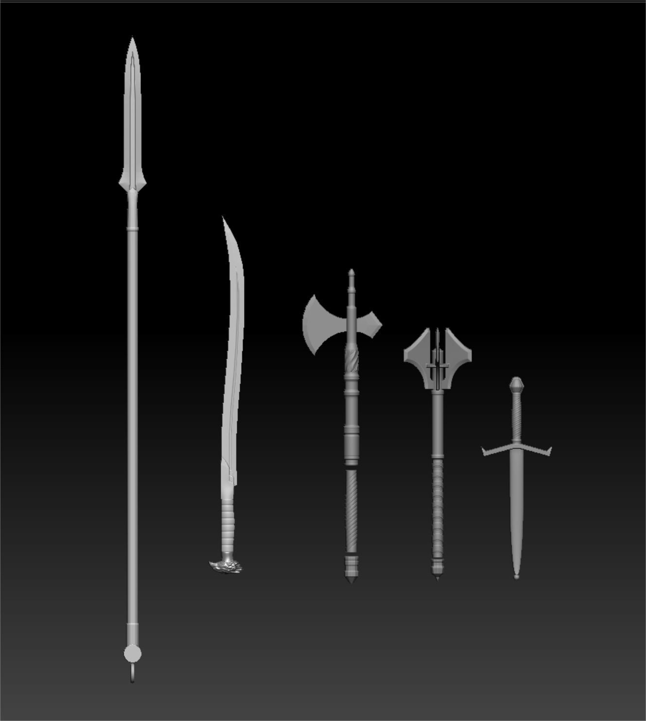 Exotic Warrior Mercenary  Low-poly 3D model_19