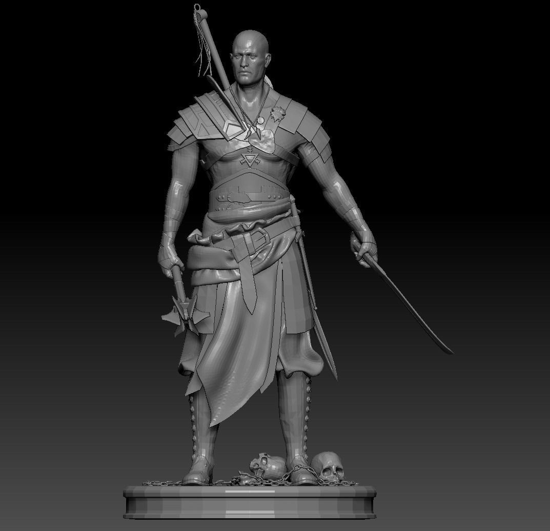 Exotic Warrior Mercenary  Low-poly 3D model_13