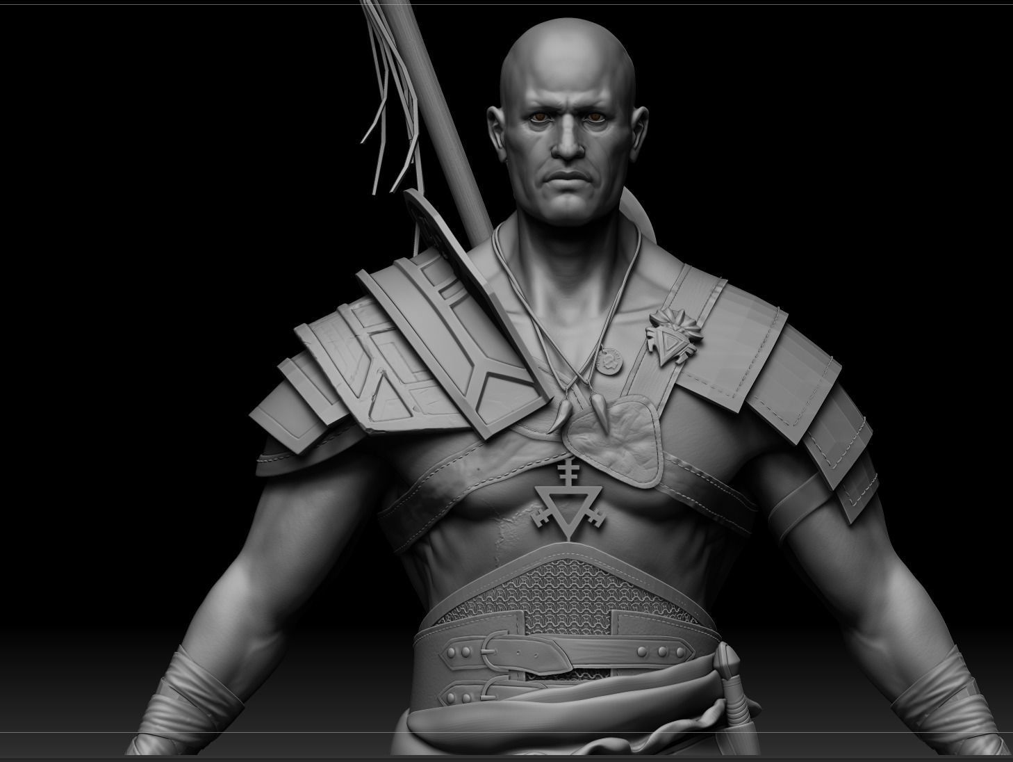 Exotic Warrior Mercenary  Low-poly 3D model_10