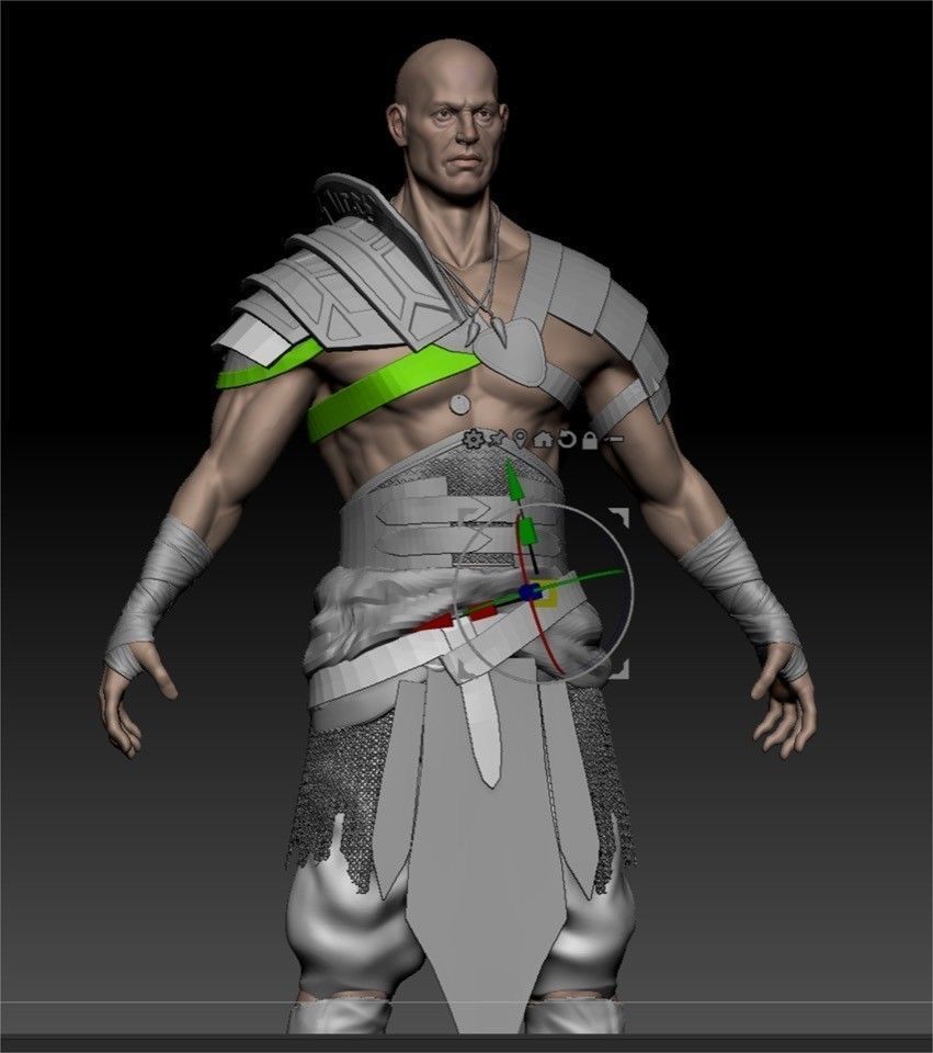 Exotic Warrior Mercenary  Low-poly 3D model_17
