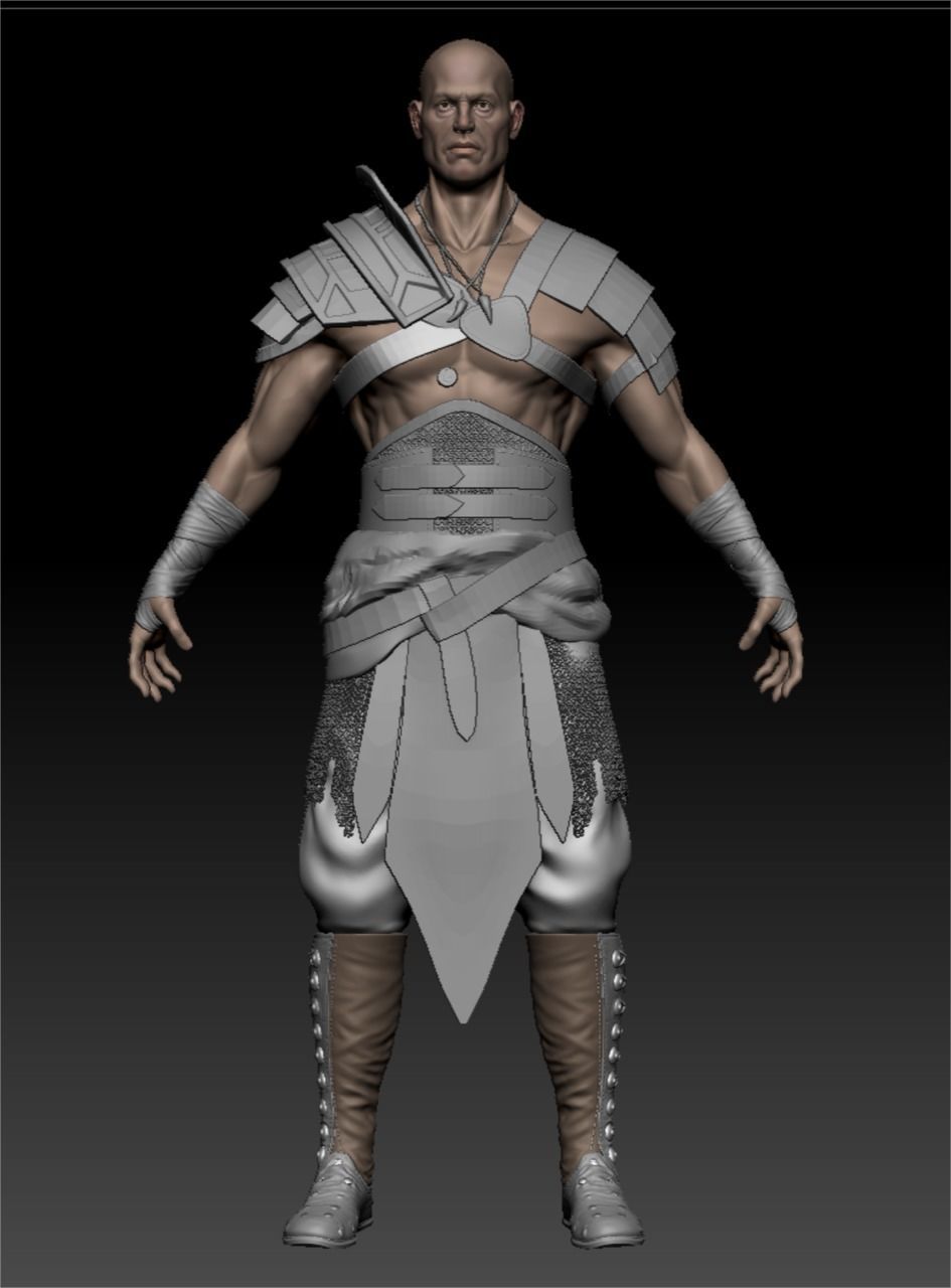 Exotic Warrior Mercenary  Low-poly 3D model_15