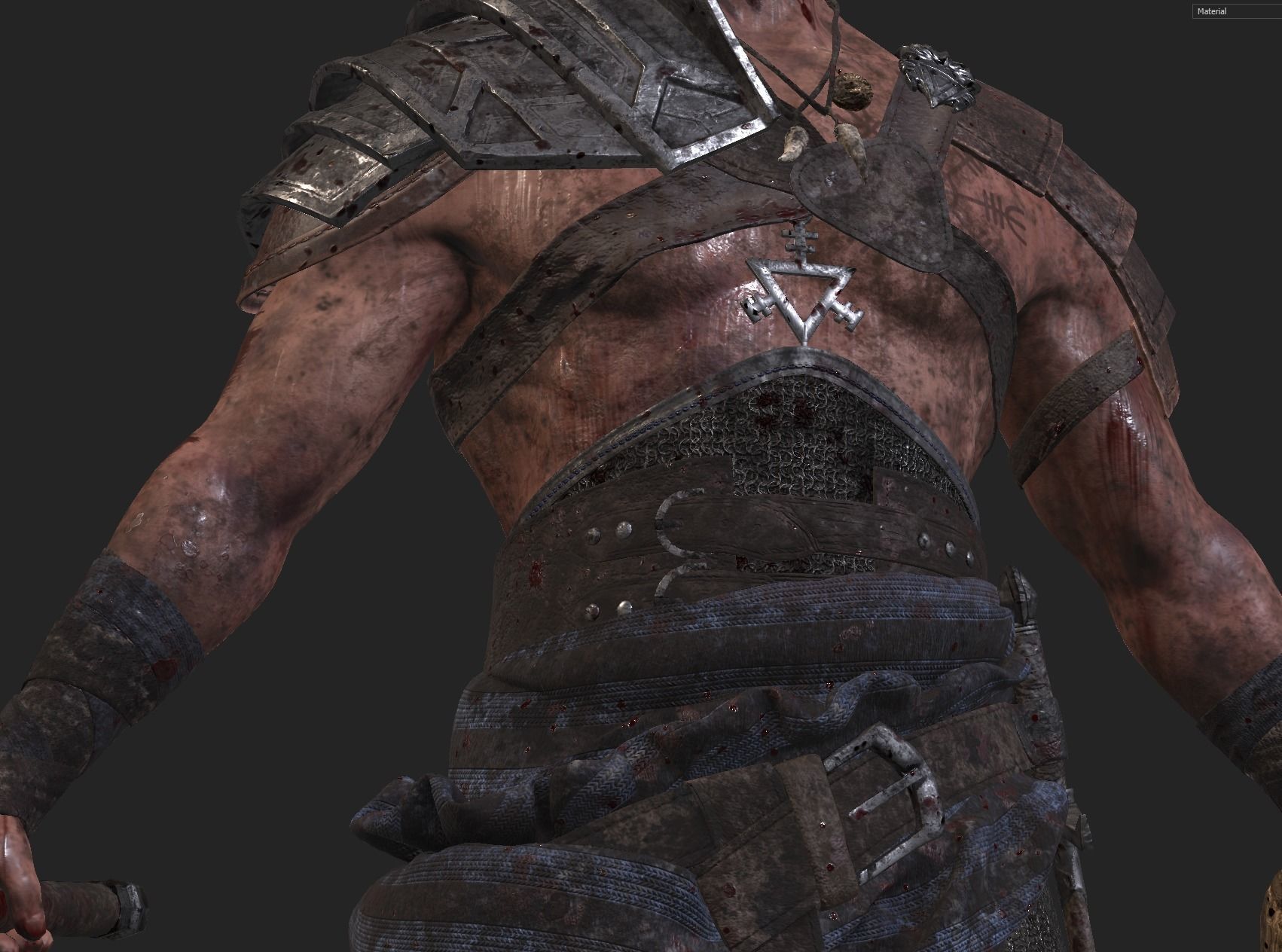 Exotic Warrior Mercenary  Low-poly 3D model_9