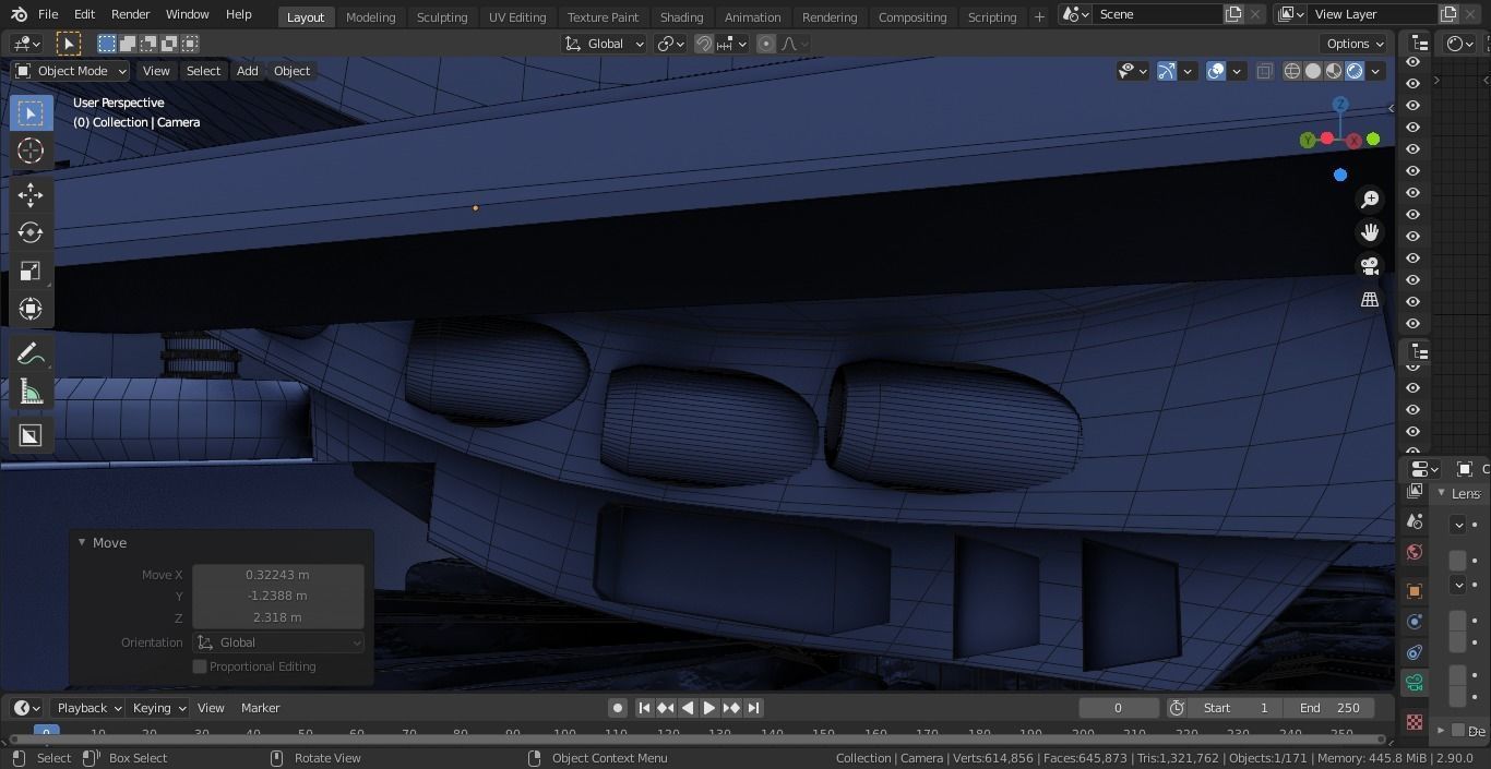 Hover bike Low-poly 3D model_10