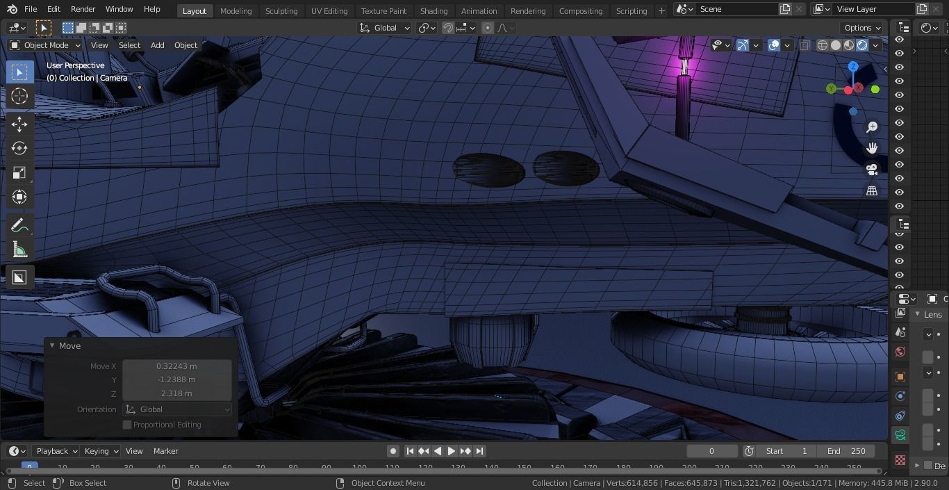 Hover bike Low-poly 3D model_8