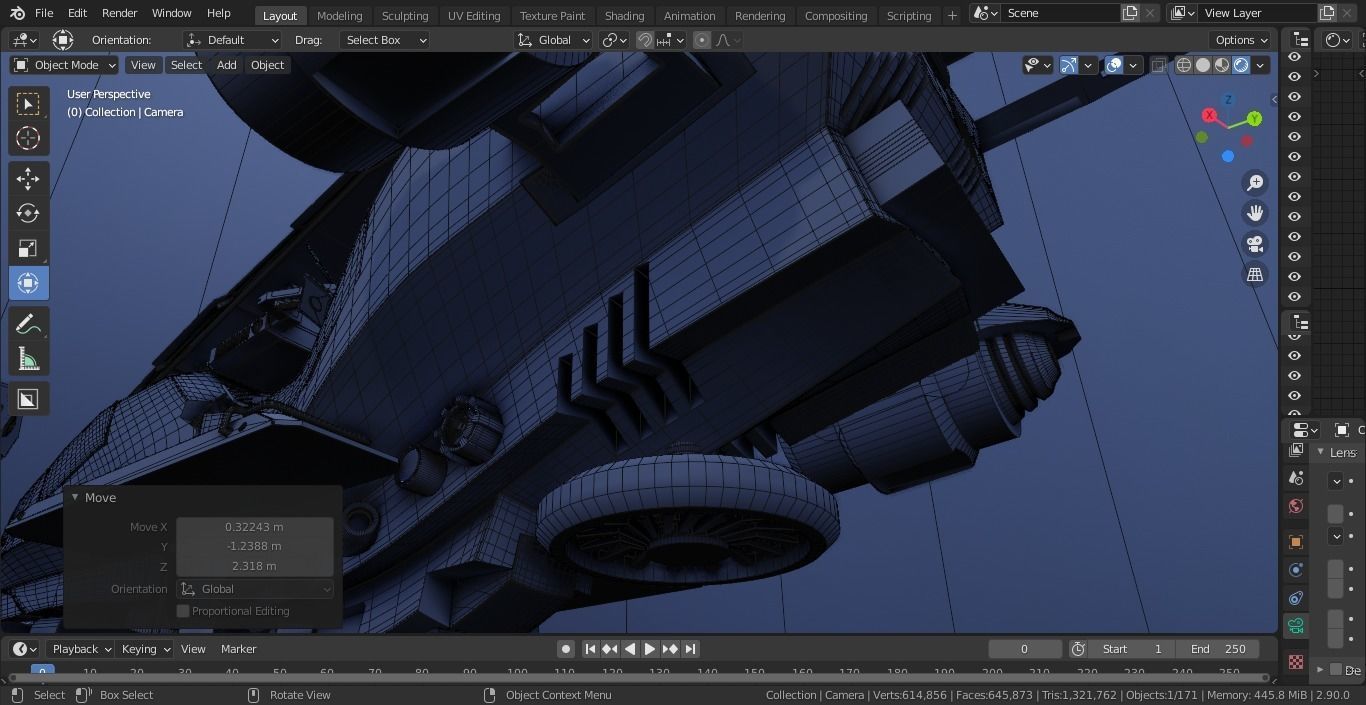 Hover bike Low-poly 3D model_9