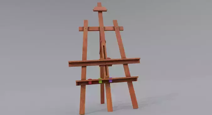 Easel PBR wooden