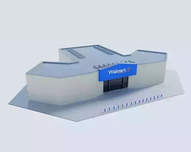 Walmart Supercentre Low-poly 3D model