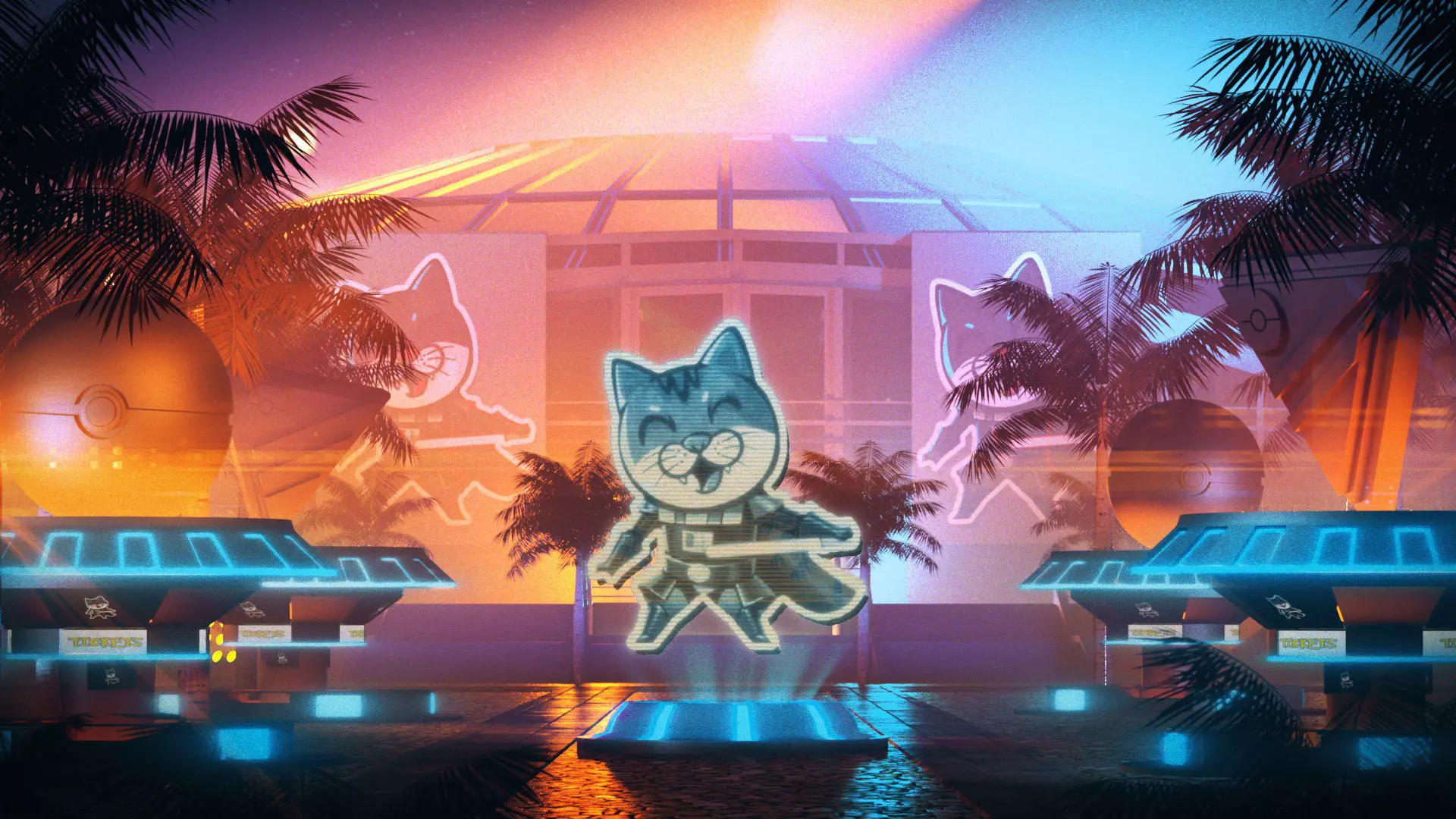 Stadium with alley shops 3D model_0