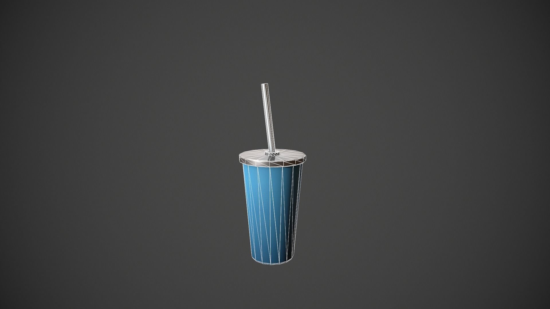 Tumbler with Straw - Colour Variations Low-poly 3D model_12