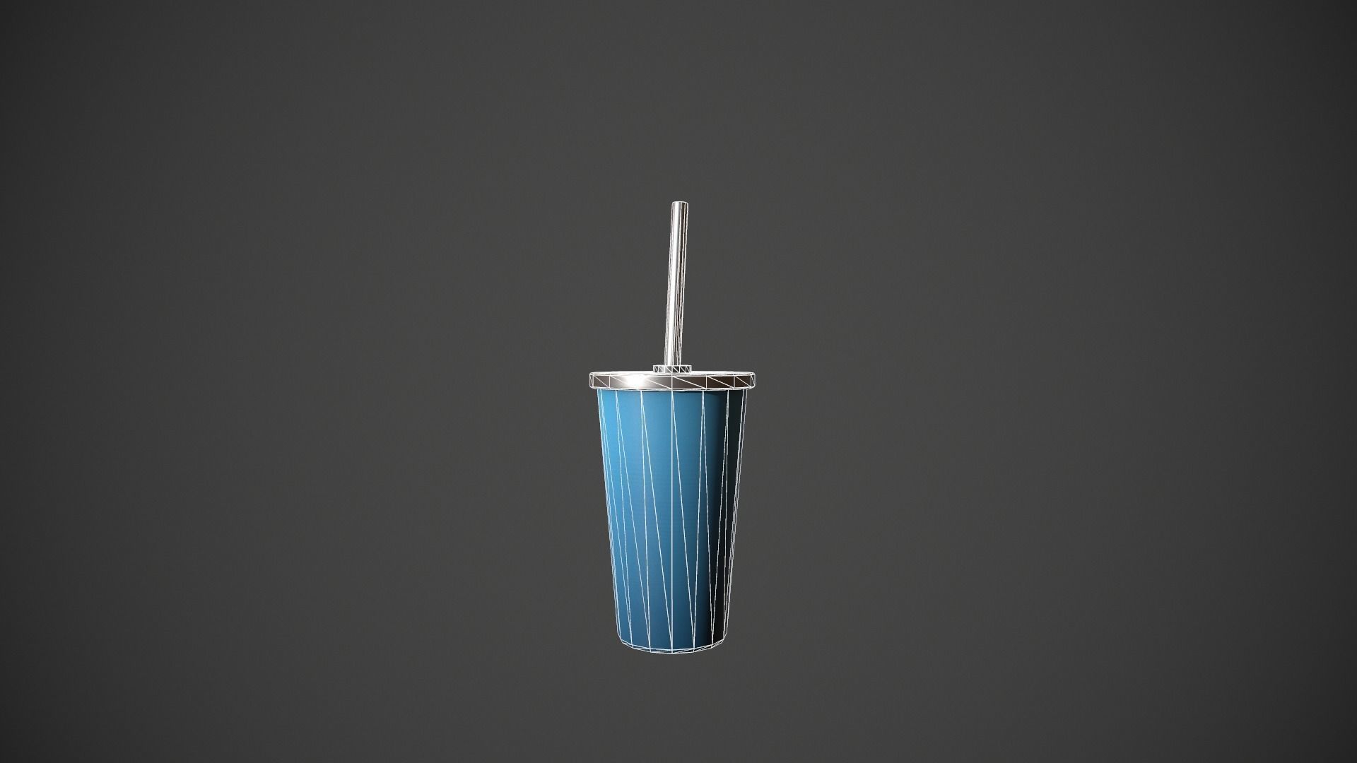 Tumbler with Straw - Colour Variations Low-poly 3D model_5