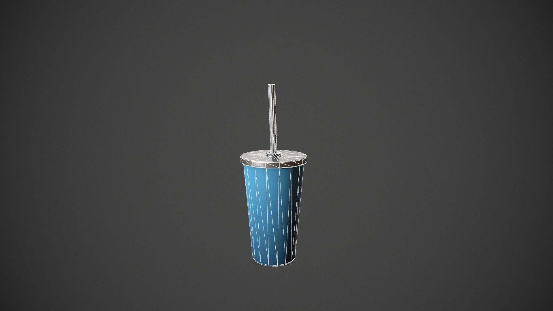 Tumbler with Straw - Colour Variations Low-poly 3D model_10