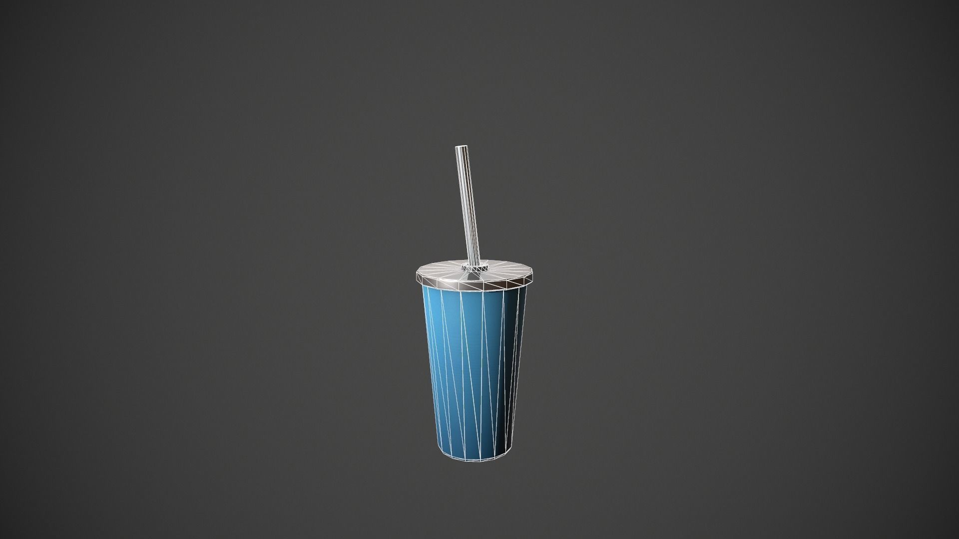 Tumbler with Straw - Colour Variations Low-poly 3D model_11